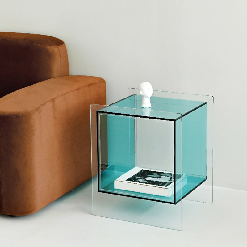 21.65"/23.62" Tall 1 - Shelf Nightstand Acrylic with Casters Night Stand