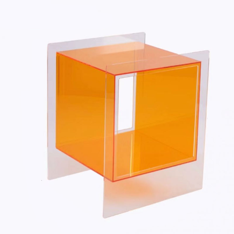 21.65"/23.62" Tall 1 - Shelf Nightstand Acrylic with Casters Night Stand