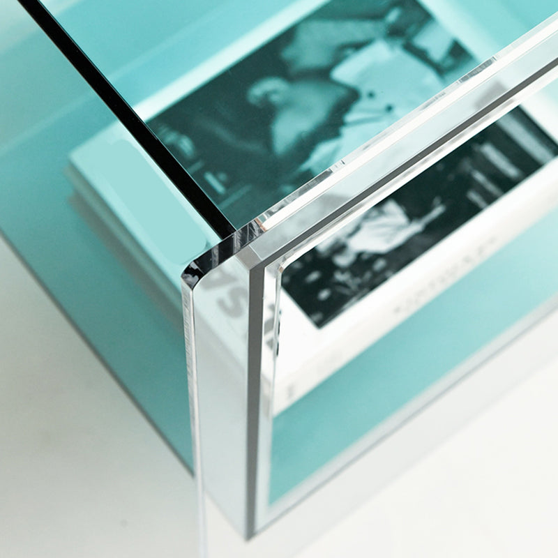 21.65"/23.62" Tall 1 - Shelf Nightstand Acrylic with Casters Night Stand