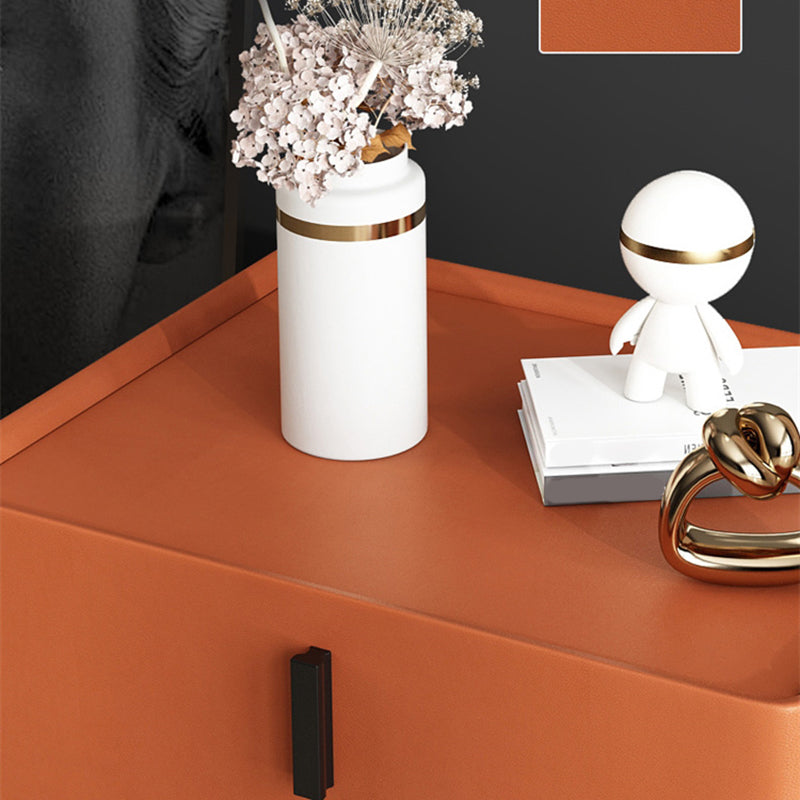 Wooden Nightstand with Stone Top 19" Tall 1 - Drawer Nightstand