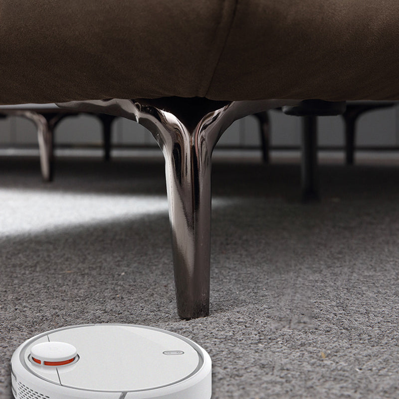 Fabric Pillow Top Arm Sectional Sofa 37.4"High Cushion Back Sofa,Brown