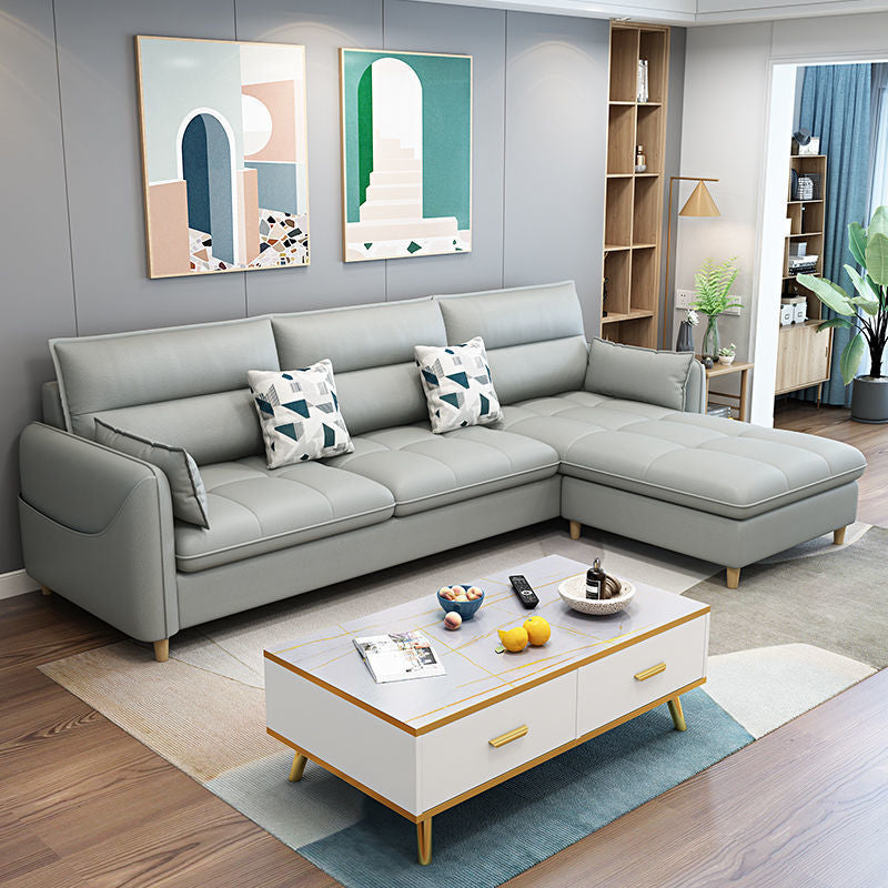 Scandinavian Removable Cushions Square Arm Sofa/Sectionals with Storage
