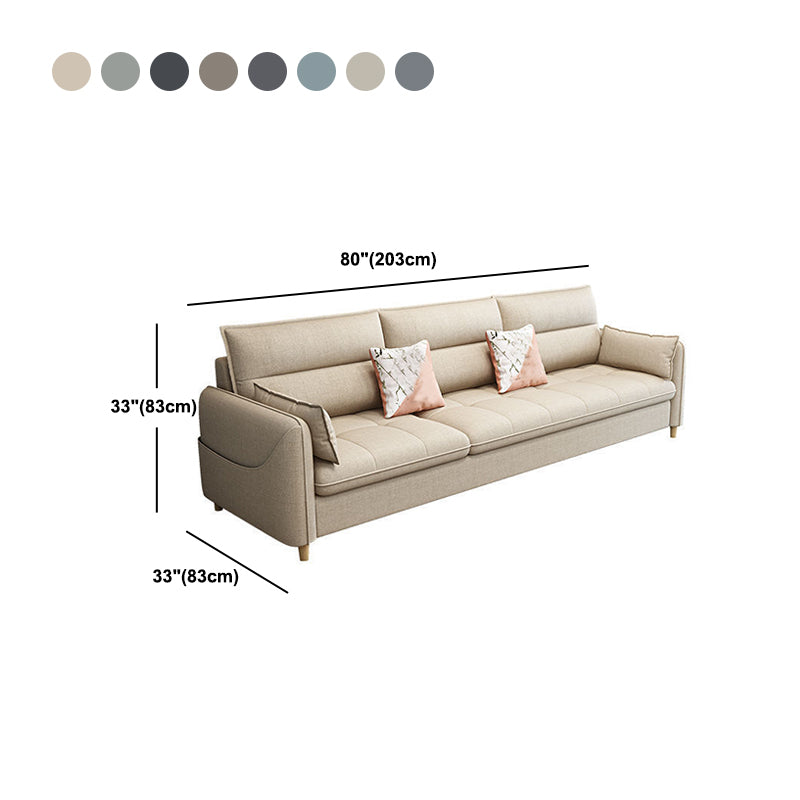 Scandinavian Removable Cushions Square Arm Sofa/Sectionals with Storage