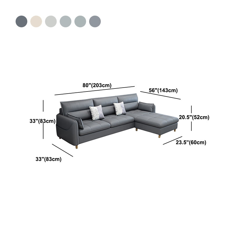 Scandinavian Removable Cushions Square Arm Sofa/Sectionals with Storage