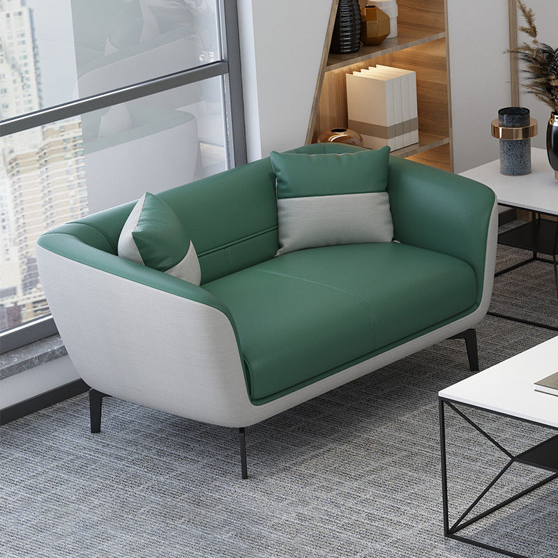 Contemporary Tight Back Leather Settee Couch for 1/2/3 People