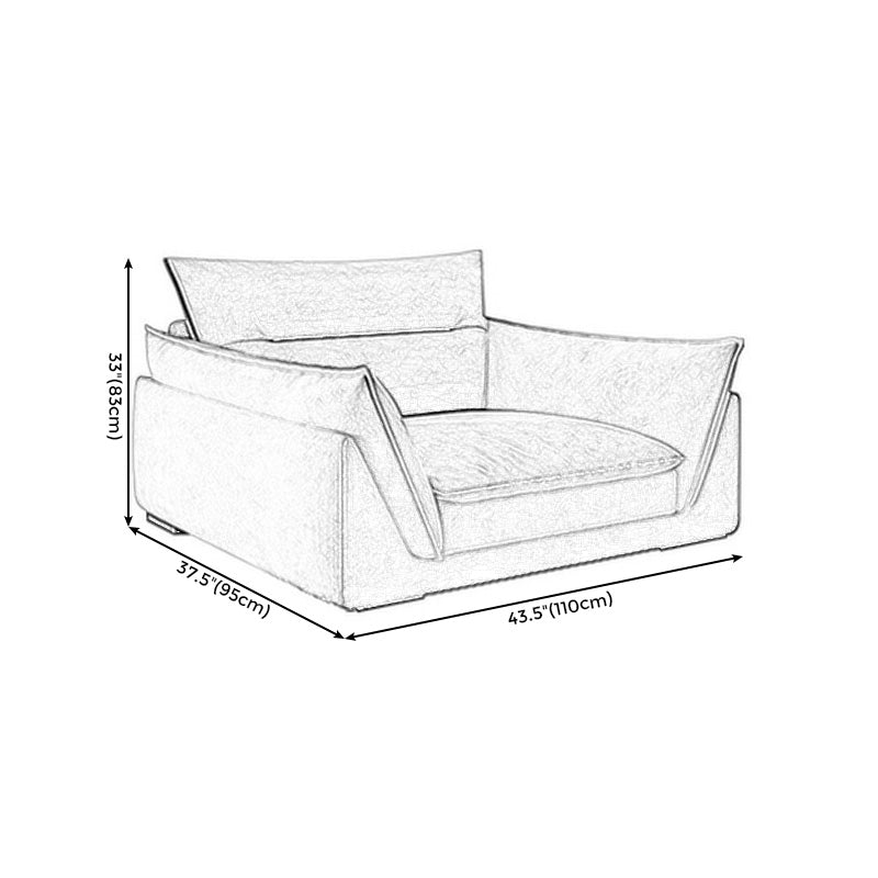 Stationary Living Room Pillow Top Arm Standard Cushions Dark Gray Settee