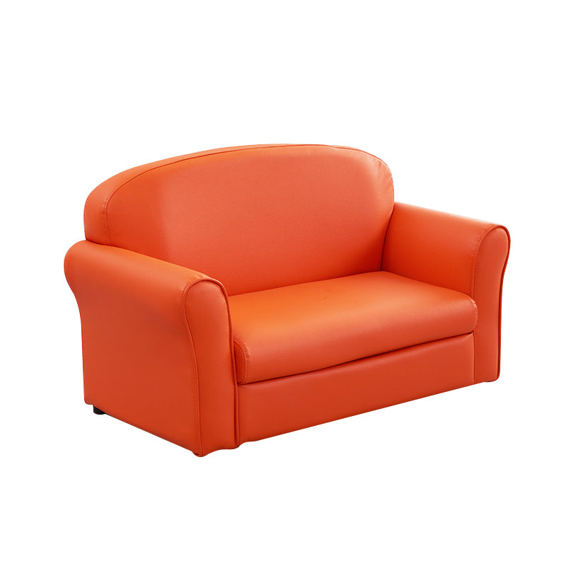 Contemporary Tight Back Standard Rolled Arm Settee Couch for Children
