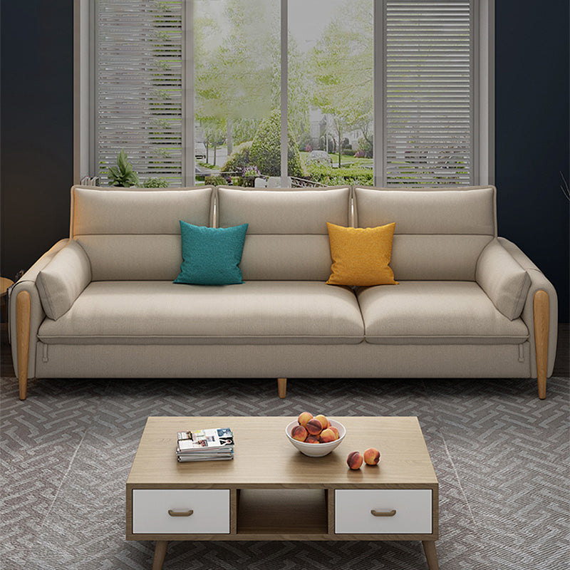 Stationary Living Room Pillow Top Arm Standard Cushions Contemporary Sofa