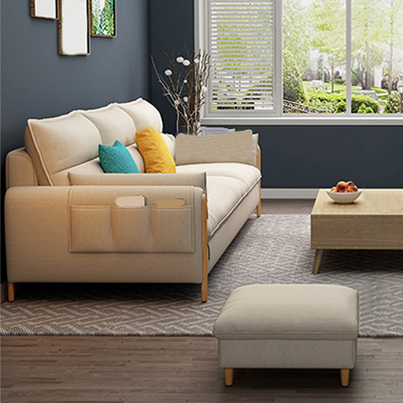 Stationary Living Room Pillow Top Arm Standard Cushions Contemporary Sofa
