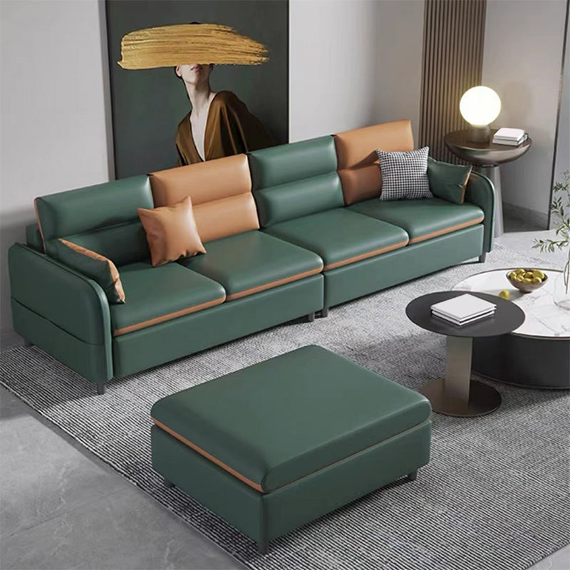 Fabric Straight Arm Sofa 102.36"D x 68.9"W x 29.53"H Cushion Back Sectionals with Storage