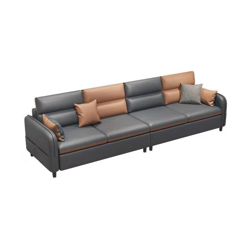 Fabric Straight Arm Sofa 102.36"D x 68.9"W x 29.53"H Cushion Back Sectionals with Storage