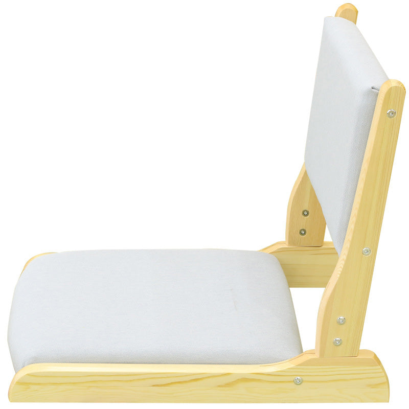 Linen Armless Chair 16.92" L x 20.47" W x 17.71" H Adjustable Chair for Bedroom