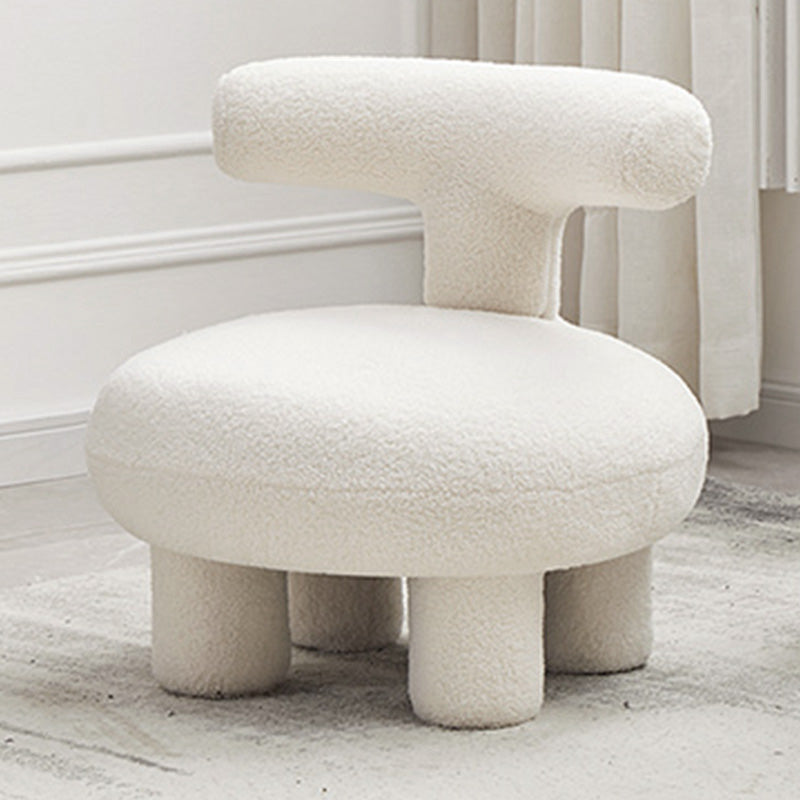 Wool Slipper Chair Modern Armless Slipper Chair for Living Room, Bedroom