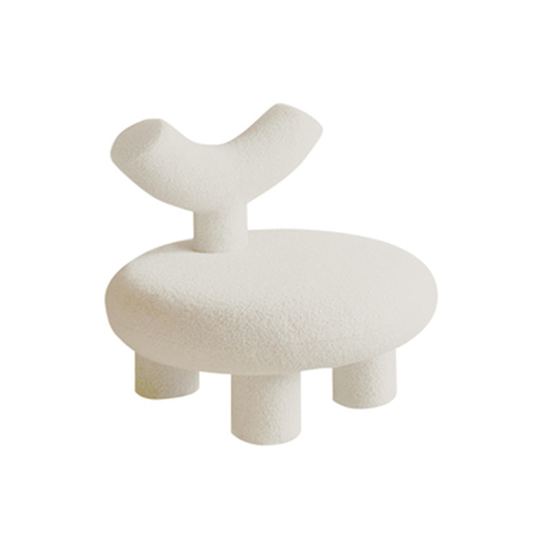 Wool Slipper Chair Modern Armless Slipper Chair for Living Room, Bedroom