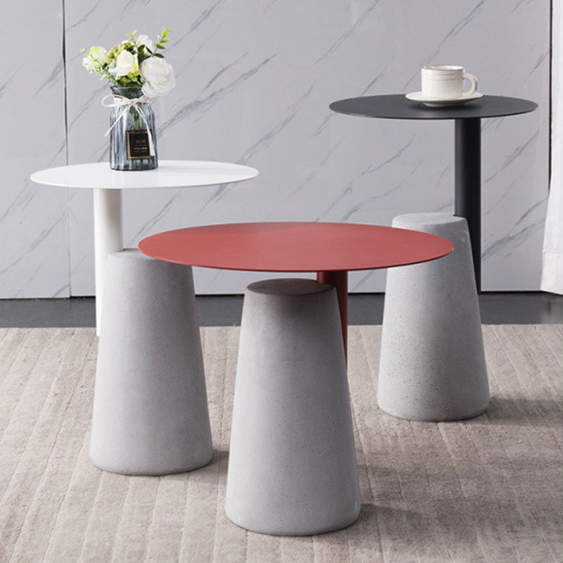 Concrete Modernistic Table Lacquer Round Table for Living Room