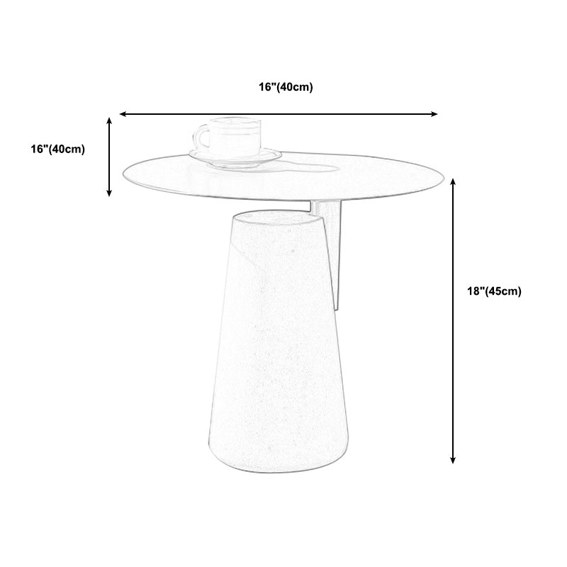Concrete Modernistic Table Lacquer Round Table for Living Room
