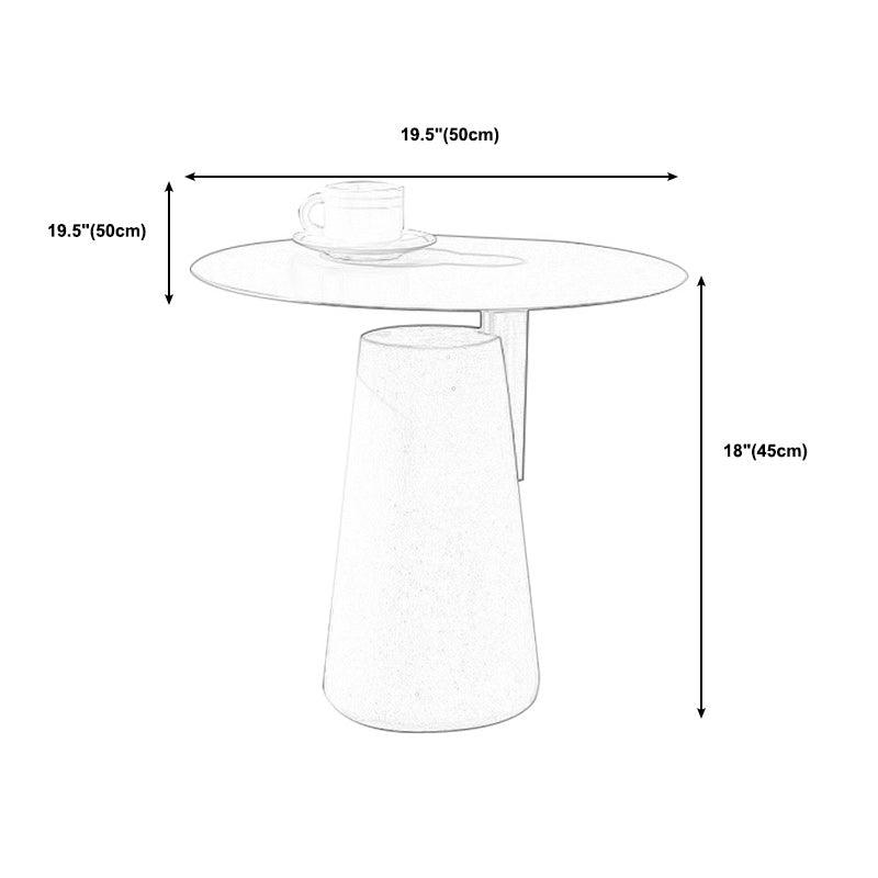 Concrete Modernistic Table Lacquer Round Table for Living Room