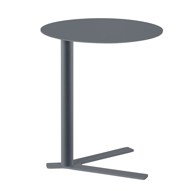 Round Metal Side Table 18"L X 18"W X 22"H Metal Pedestal Side End Snack Table