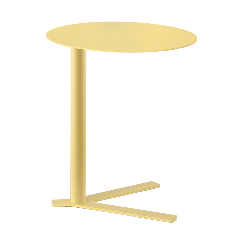 Round Metal Side Table 18"L X 18"W X 22"H Metal Pedestal Side End Snack Table