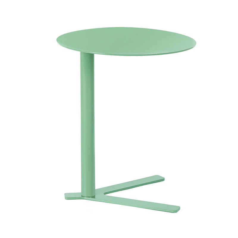Round Metal Side Table 18"L X 18"W X 22"H Metal Pedestal Side End Snack Table