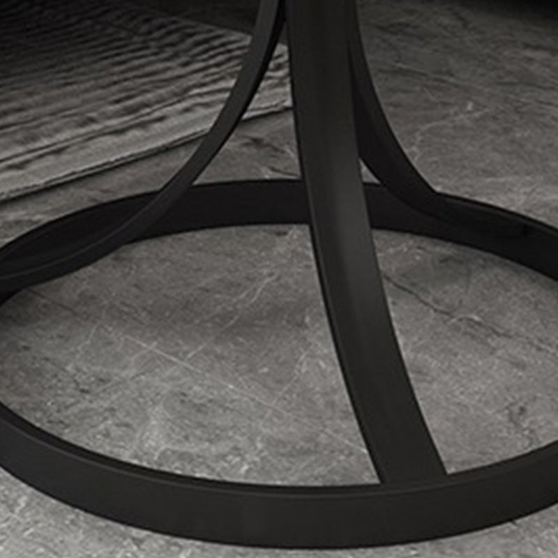 21.6 "Tall Pedestal End Table Modern Stone Top Side Table for Living Room