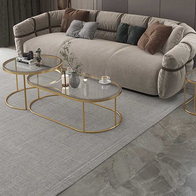 Frame Base 2 Nesting Coffee Table Modern Glass Coffee Table Set