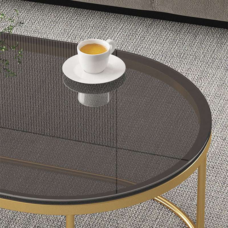 Frame Base 2 Nesting Coffee Table Modern Glass Coffee Table Set