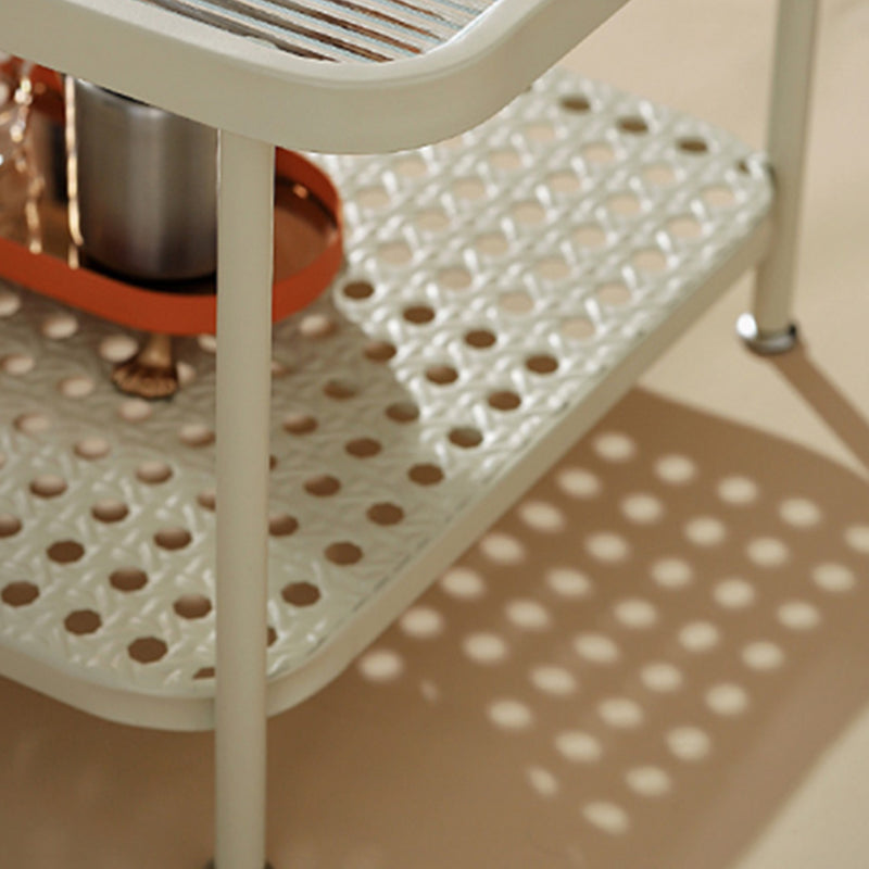 Four Legs Glass Coffee Table Shelf Included Geometric Single Cocktail Table