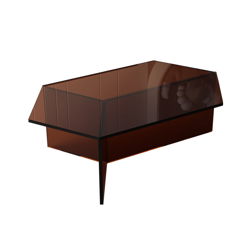 Acrylic Clear Coffee Table Modern Cocktail Table for Living Room