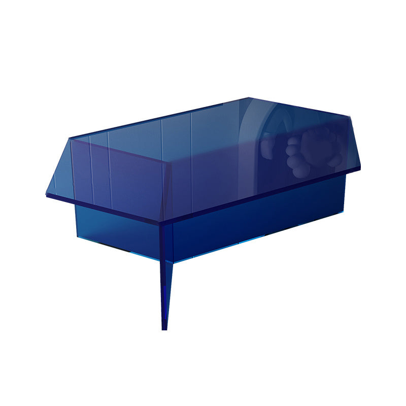 Acrylic Clear Coffee Table Modern Cocktail Table for Living Room