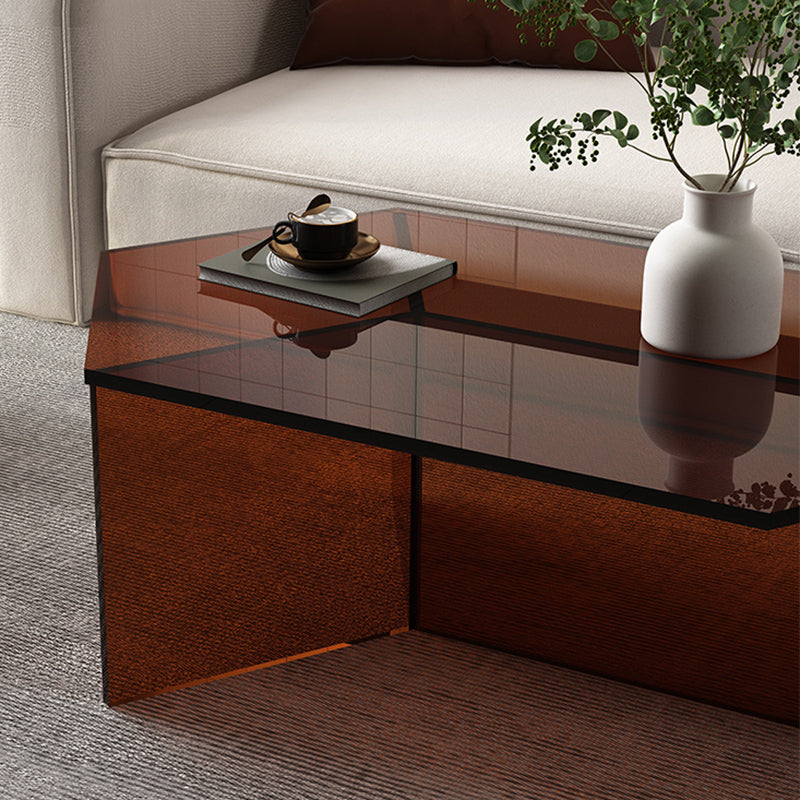 Acrylic Clear Coffee Table Modern Cocktail Table for Living Room