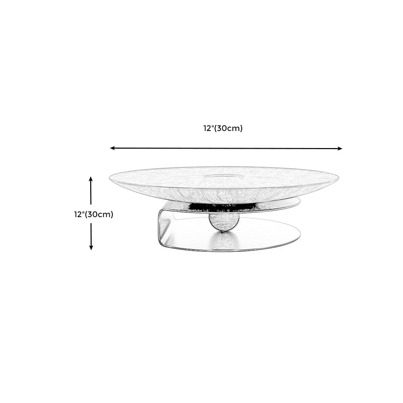 Modern Round Slate 4 Legs Coffee Table Marble Champagne Cocktail Table