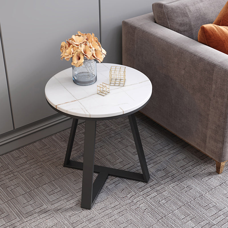 Modern Style Solid Rock SLATE Top White Gold/white/black Gold Oval Coffee Table