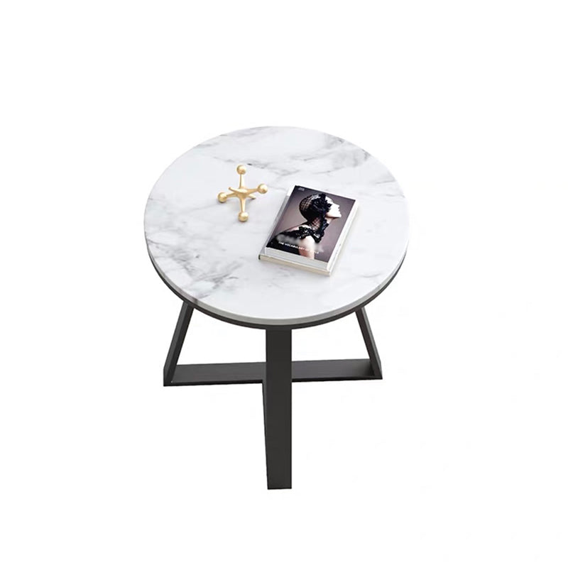 Modern Style Solid Rock SLATE Top White Gold/white/black Gold Oval Coffee Table