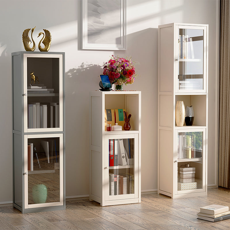 Scandinavian Style Bookshelf Engineer Wood with Door Bookcase for Office