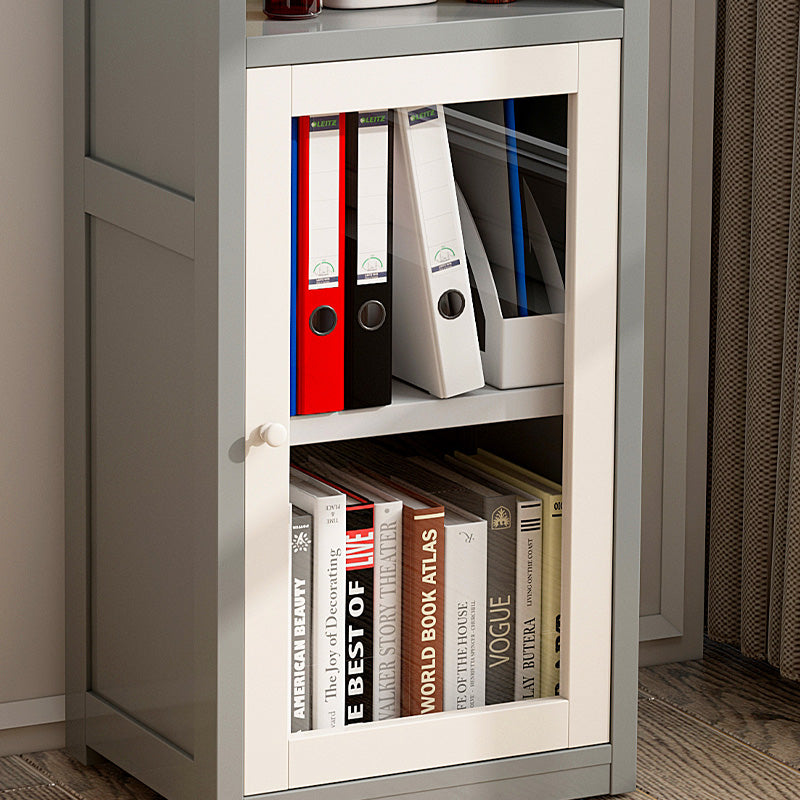 Scandinavian Style Bookshelf Engineer Wood with Door Bookcase for Office