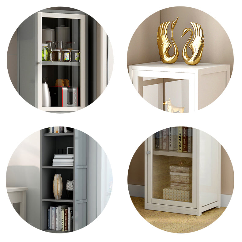 Scandinavian Style Bookshelf Engineer Wood with Door Bookcase for Office