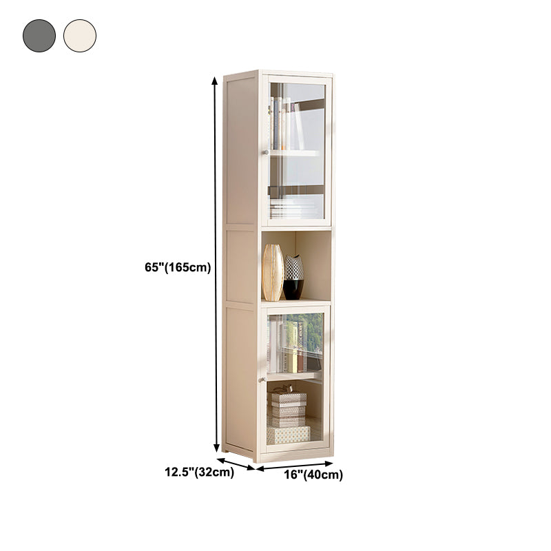 Scandinavian Style Bookshelf Engineer Wood with Door Bookcase for Office