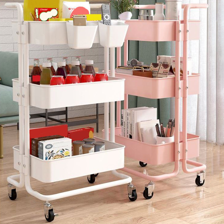 14.57"W Bookshelf Scandinavian Style Bookcase for Home and Office with Casters