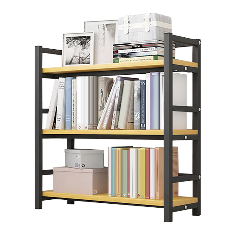 Modern Style Bookshelf Black Metal Frame Bookcase for Office