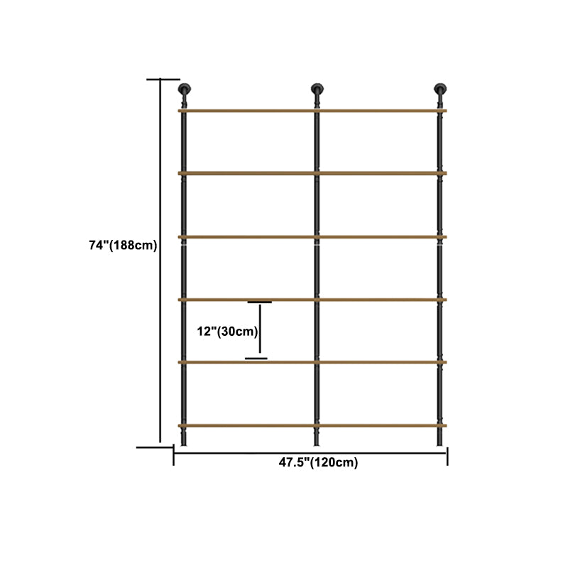 9.84"W Bookshelf Industrial Style Wall Mounted Bookcase for Home and Office