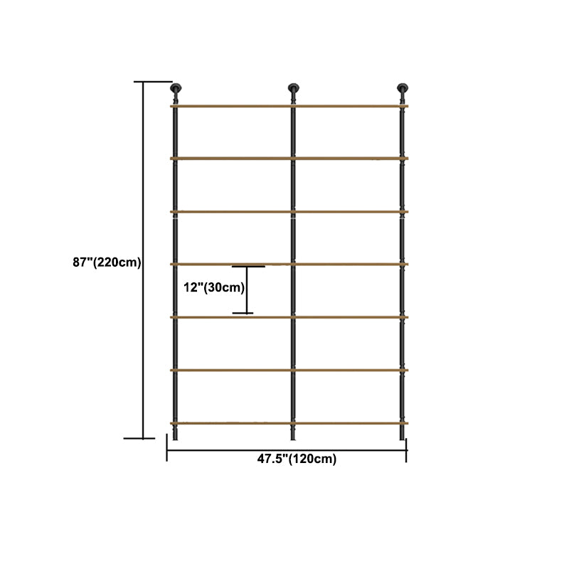 9.84"W Bookshelf Industrial Style Wall Mounted Bookcase for Home and Office