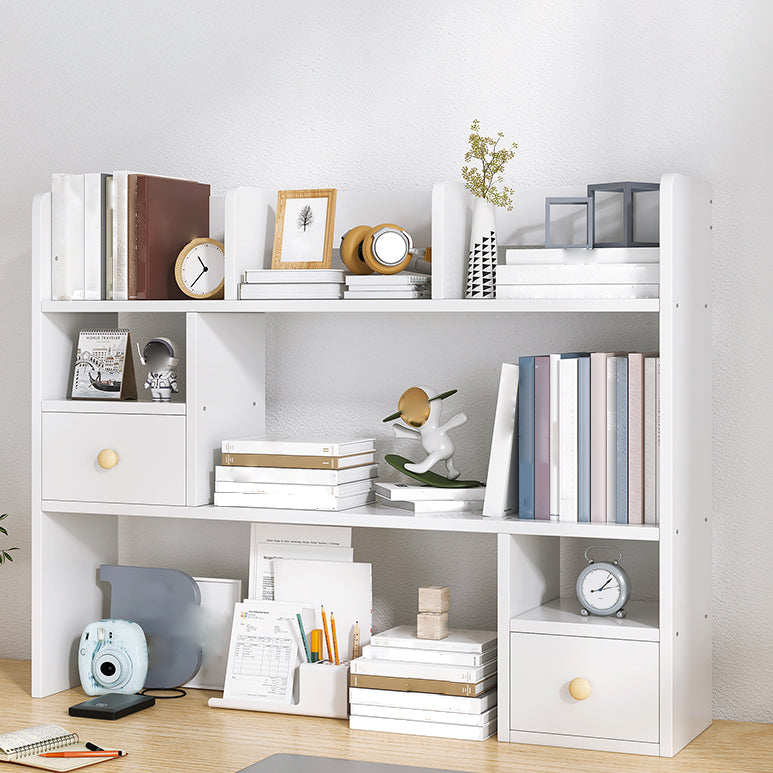 Modern Style Bookshelf Open Back Wood Bookcase for Home Office