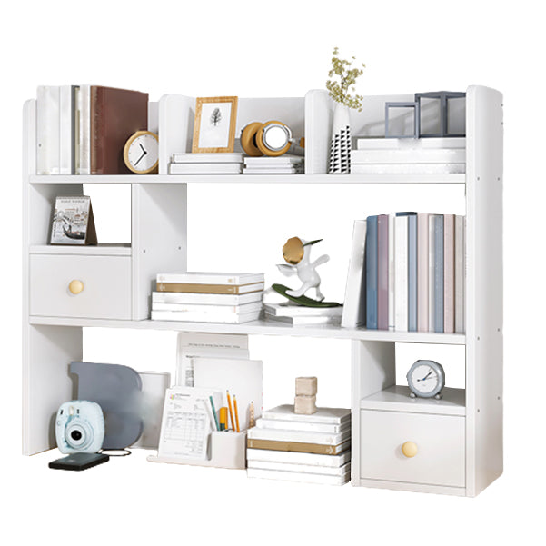 Modern Style Bookshelf Open Back Wood Bookcase for Home Office