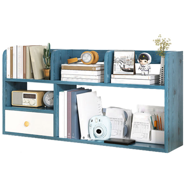 Modern Style Bookshelf Open Back Wood Bookcase for Home Office