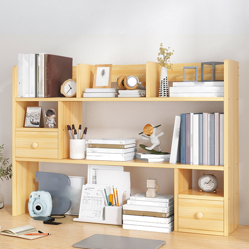 Modern Style Bookshelf Open Back Wood Bookcase for Home Office