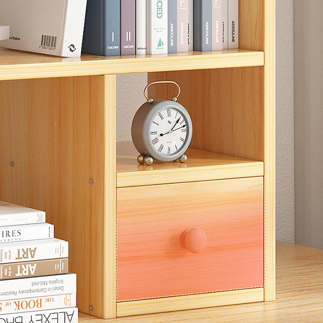 Modern Style Bookshelf Open Back Wood Bookcase for Home Office