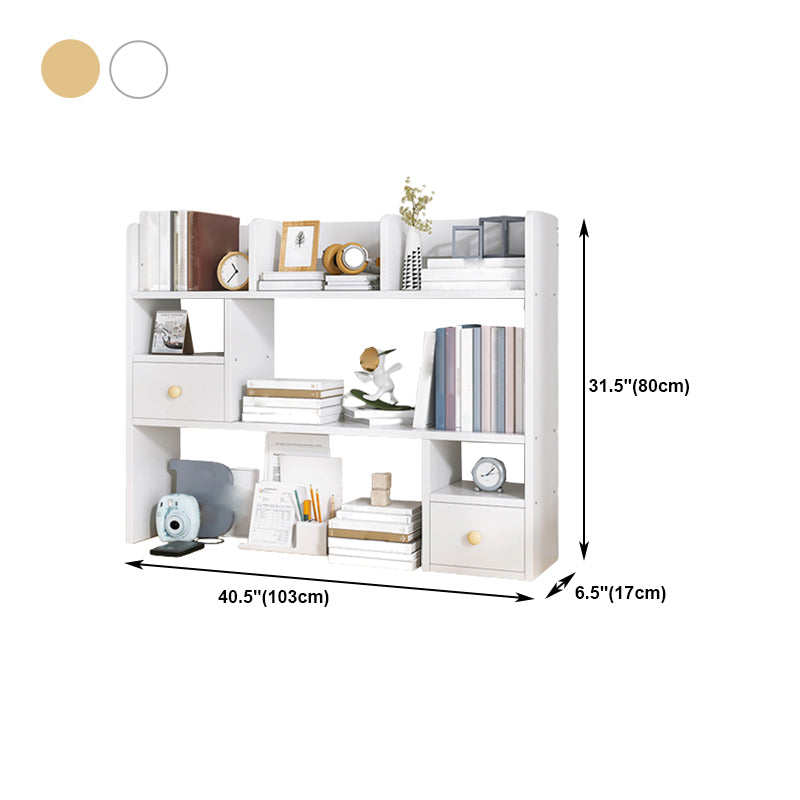 Modern Style Bookshelf Open Back Wood Bookcase for Home Office