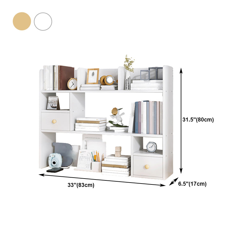 Modern Style Bookshelf Open Back Wood Bookcase for Home Office