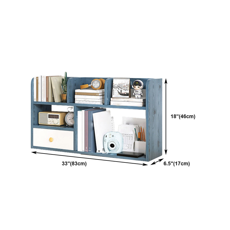 Modern Style Bookshelf Open Back Wood Bookcase for Home Office